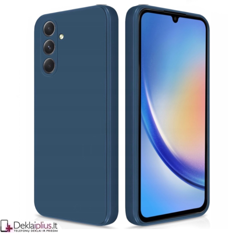 Silikoninis ploniausias dėklas su kameros apsauga - mėlynas (Samsung Galaxy S24 Fe) Silikoninis ploniausias dėklas su kameros apsauga - mėlynas (Samsung Galaxy S24 Fe)